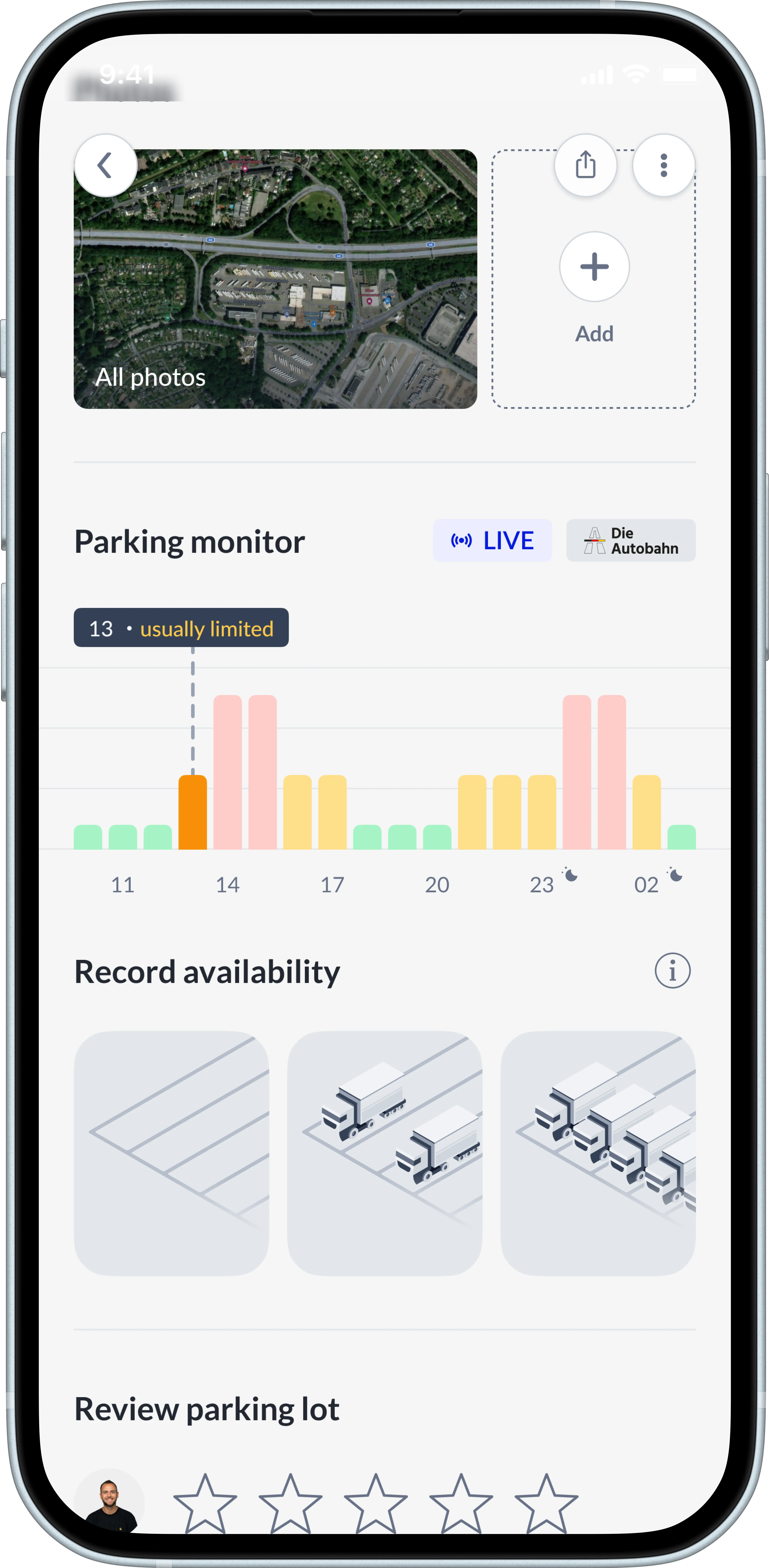 Parkplatz Monitor